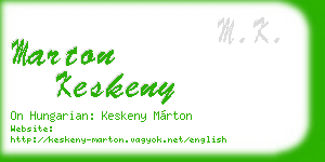 marton keskeny business card