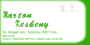 marton keskeny business card